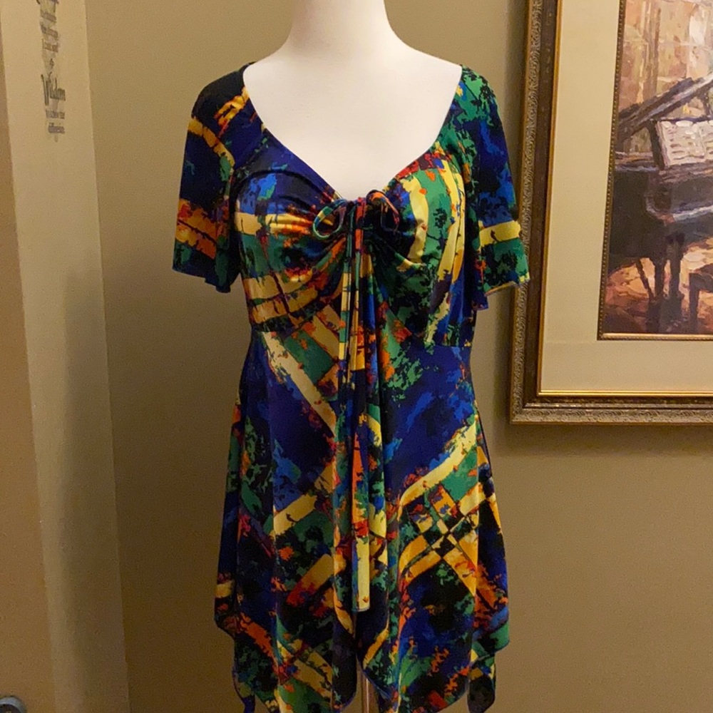 Love Kiss Handkerchief Empire Waist Top Size XXL